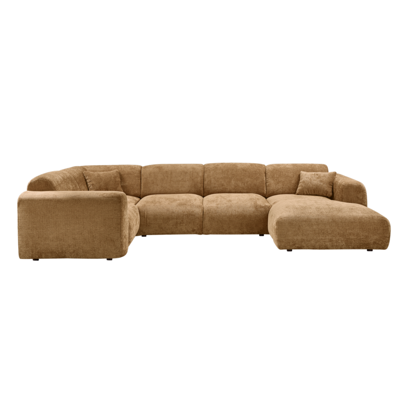 WOOOD-collectie CLOUD HOEKBANK LINKS CHENILLE HONINGGEEL [fsc]