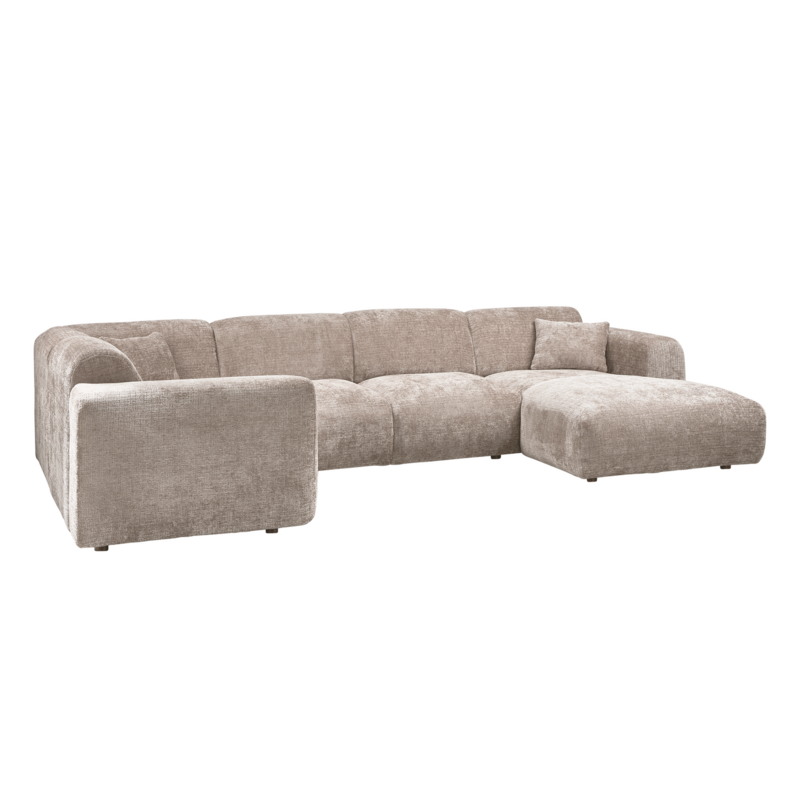WOOOD-collectie CLOUD HOEKBANK LINKS CHENILLE NATUREL [fsc]