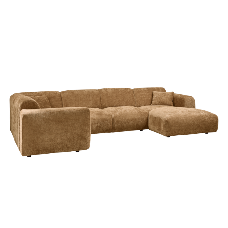 WOOOD-collectie CLOUD HOEKBANK LINKS CHENILLE HONINGGEEL [fsc]