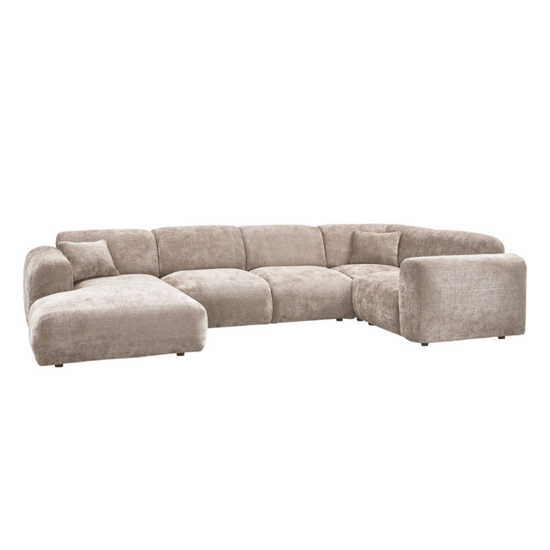 WOOOD-collectie CLOUD HOEKBANK RECHTS CHENILLE NATUREL [fsc]