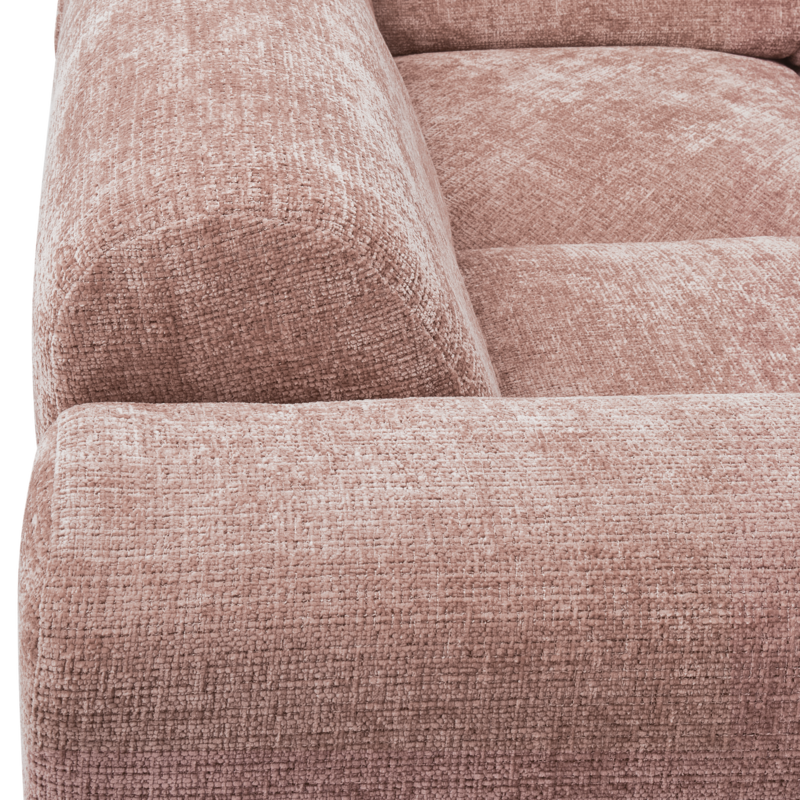 WOOOD-collectie CLOUD HOEKBANK LINKS CHENILLE TAUPE/ROZE [fsc]