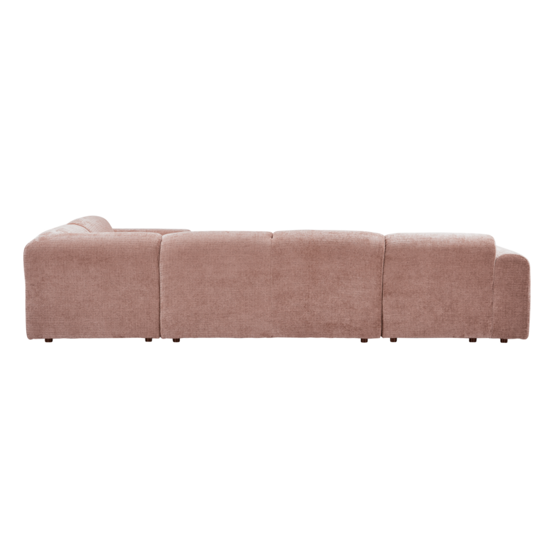 WOOOD-collectie CLOUD HOEKBANK RECHTS CHENILLE TAUPE/ROZE [fsc]