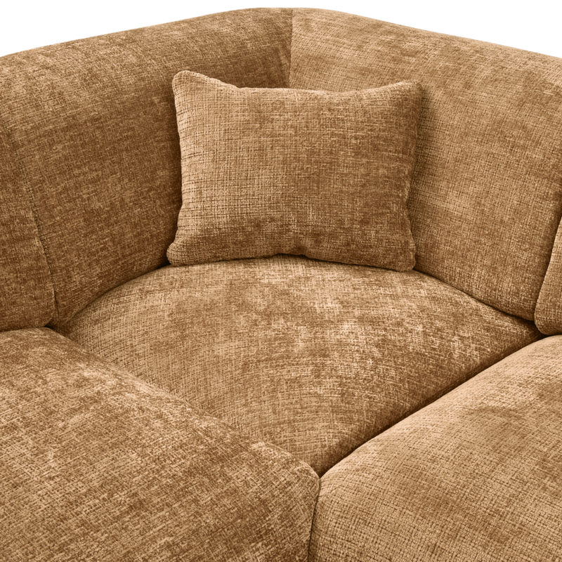 WOOOD-collectie CLOUD HOEKBANK LINKS CHENILLE HONINGGEEL [fsc]