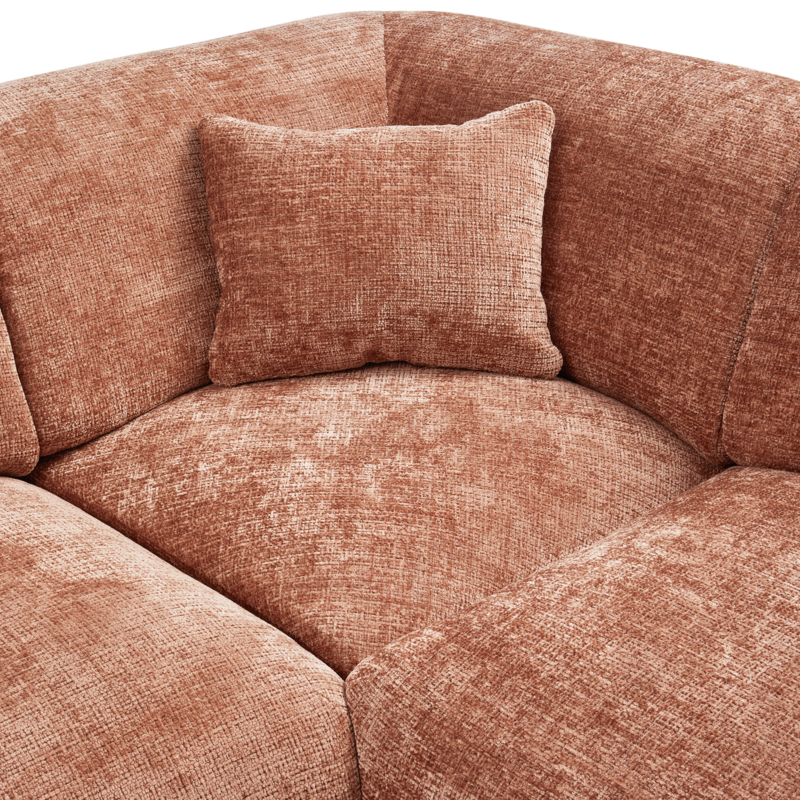 WOOOD-collectie CLOUD HOEKBANK RECHTS CHENILLE TERRA [fsc]