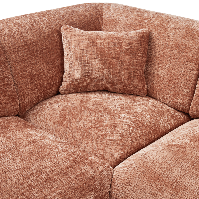 WOOOD-collectie CLOUD HOEKBANK LINKS CHENILLE TERRA [fsc]