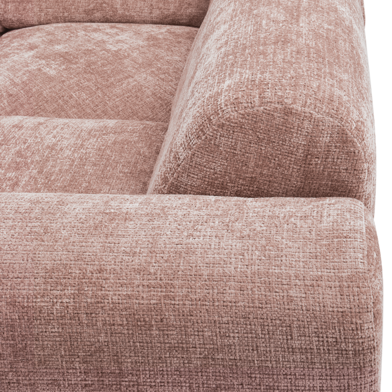 WOOOD-collectie CLOUD HOEKBANK RECHTS CHENILLE TAUPE/ROZE [fsc]