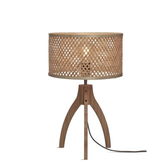 Good&Mojo Table lamp Java 3-legs  bamboo nat. h.43cm/shade dia.32xh.18cm. nat. - Copy
