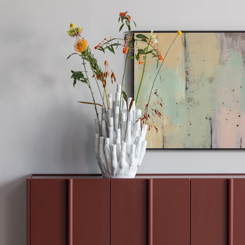 WOOOD-collectie BASU DRESSOIR GRENEN BORDEAUXROOD [fsc]