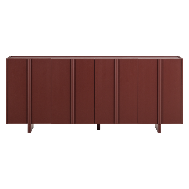 WOOOD-collectie BASU DRESSOIR GRENEN BORDEAUXROOD [fsc]