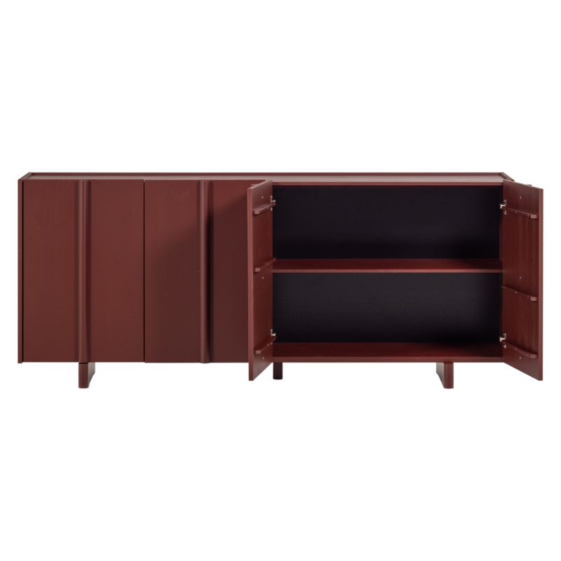 WOOOD-collectie BASU DRESSOIR GRENEN BORDEAUXROOD [fsc]