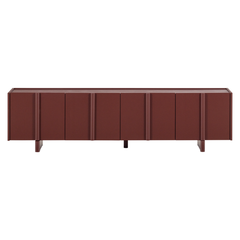 WOOOD-collectie BASU TV MEUBEL 200 CM GRENEN BORDEAUXROOD [fsc]