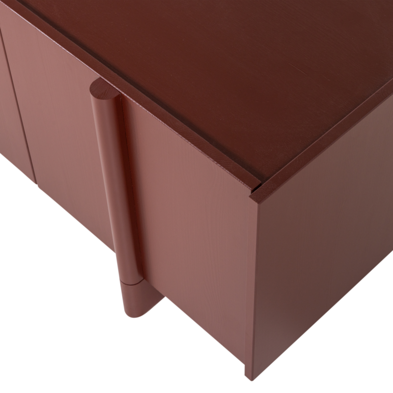 WOOOD-collectie BASU TV MEUBEL 200 CM GRENEN BORDEAUXROOD [fsc]