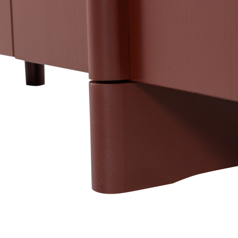 WOOOD-collectie BASU TV MEUBEL 200 CM GRENEN BORDEAUXROOD [fsc]