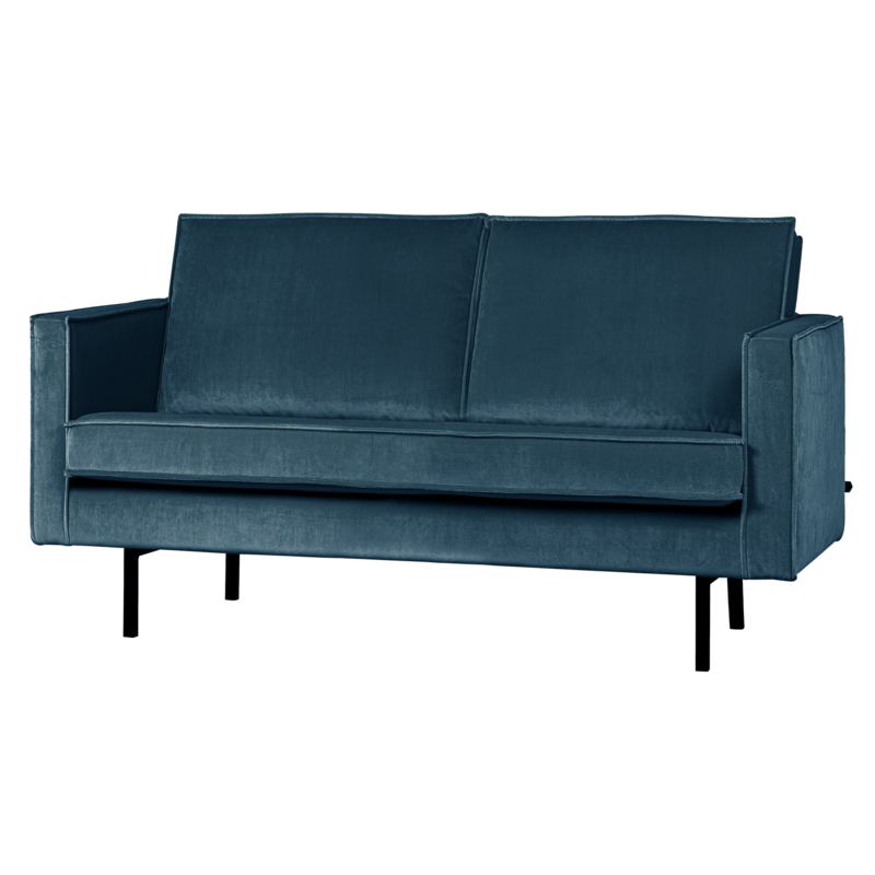 WOOOD-collectie RODEO 2-ZITS BANK VELVET BLAUW [fsc]