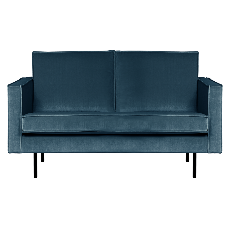 WOOOD-collectie RODEO 2-ZITS BANK VELVET BLAUW [fsc]