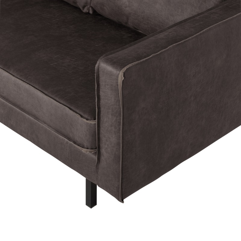 WOOOD-collectie RODEO 2-ZITS BANK ECOLEER ZWART [fsc]