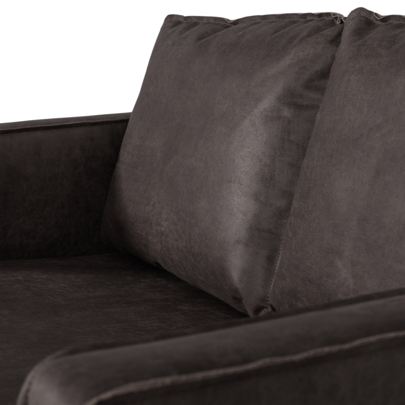 WOOOD-collectie RODEO 2-ZITS BANK ECOLEER ZWART [fsc]