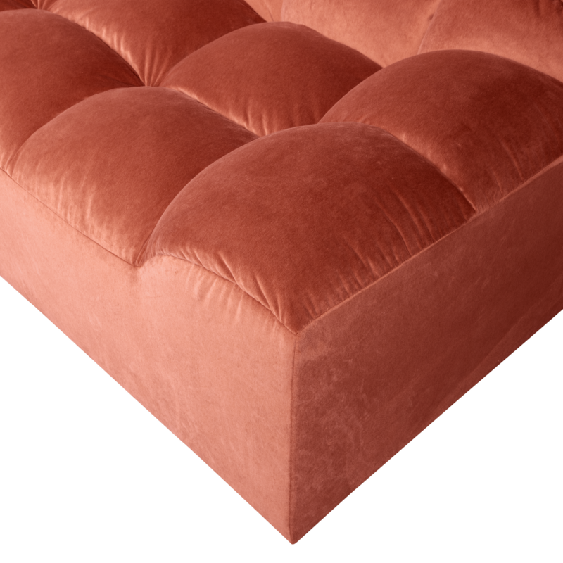 WOOOD-collectie ALLURE 3-ZITS BANK VELVET BLUSH