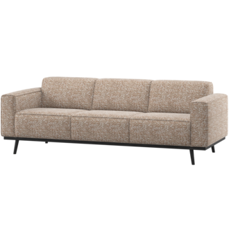 WOOOD STATEMENT 3-ZITS BANK 230 CM LICHTBRUIN MELANGE