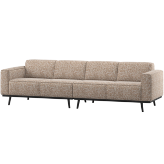 WOOOD STATEMENT 4-ZITS BANK 280 CM LICHTBRUIN MELANGE