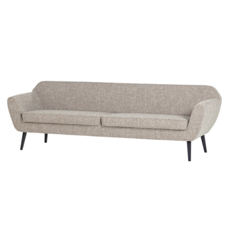 WOOOD ROCCO XL BANK 230 CM GEWEVEN STOF BRUIN MELANGE [fsc]