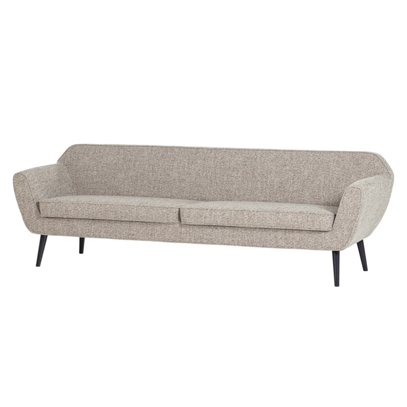 WOOOD ROCCO XL BANK 230 CM GEWEVEN STOF BRUIN MELANGE [fsc]