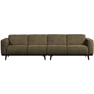 WOOOD STATEMENT 4-ZITS BANK 280 CM STRUCTURE VELVET BONSAI