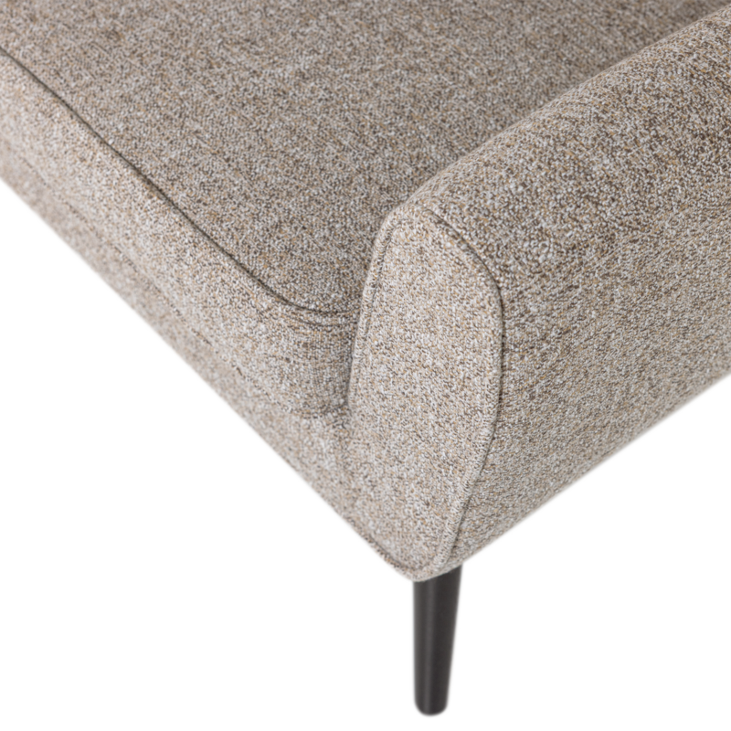 WOOOD ROCCO XL BANK 230 CM GEWEVEN STOF BRUIN MELANGE [fsc]