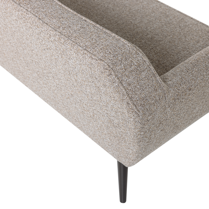 WOOOD ROCCO XL BANK 230 CM GEWEVEN STOF BRUIN MELANGE [fsc]