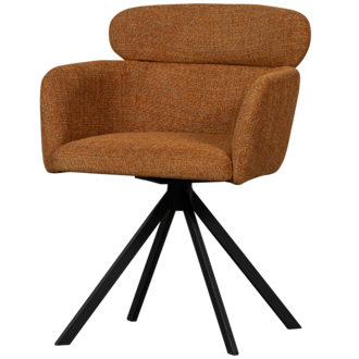 WOOOD FENNE DRAAIBARE EETKAMERSTOEL GEWEVEN STOF GINGER (set of 2)