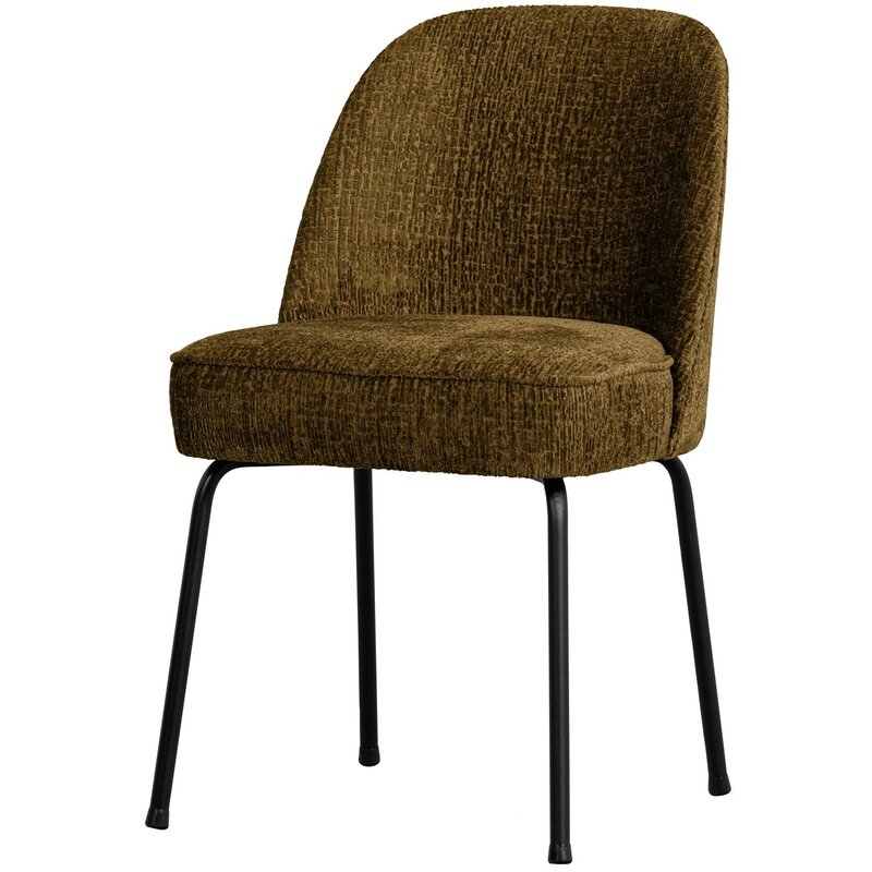 WOOOD-collectie VOGUE EETKAMERSTOEL STRUCTURE VELVET BRASS (set of 2)