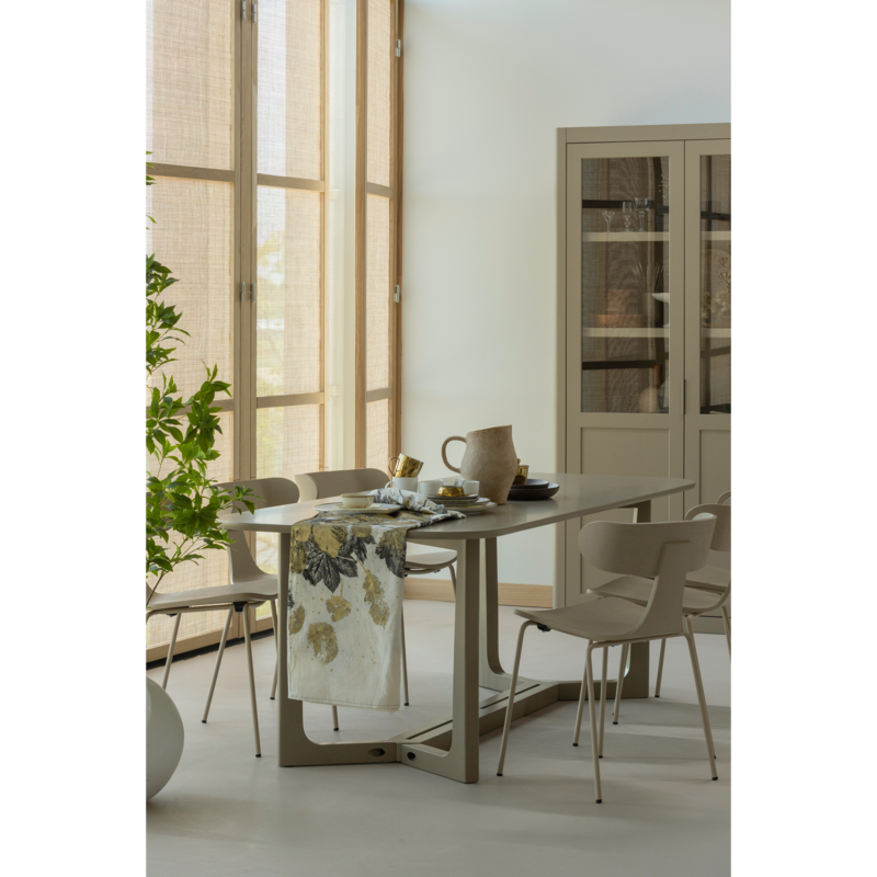 WOOOD-collectie FORM HOUTEN STOEL MET METALEN POOT ZAND (set of 2)