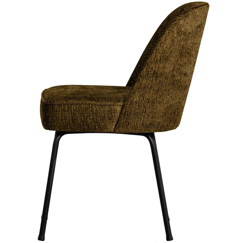 WOOOD-collectie VOGUE EETKAMERSTOEL STRUCTURE VELVET BRASS (set of 2)
