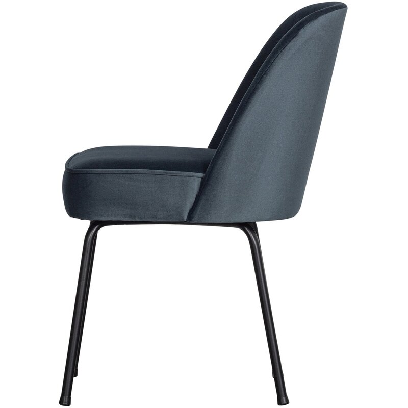 WOOOD-collectie VOGUE EETKAMERSTOEL VELVET BLAUW (set of 2)