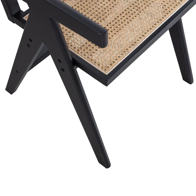WOOOD-collectie GUNN EETKAMERSTOEL RATTAN/HOUT ZWART