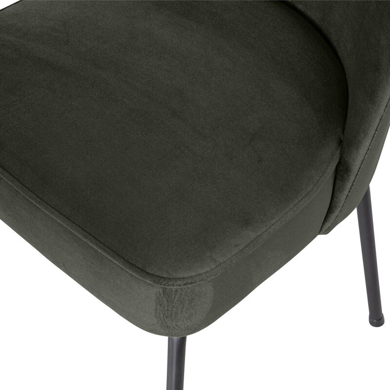 WOOOD-collectie VOGUE EETKAMERSTOEL VELVET DONKERGROEN (set of 2)