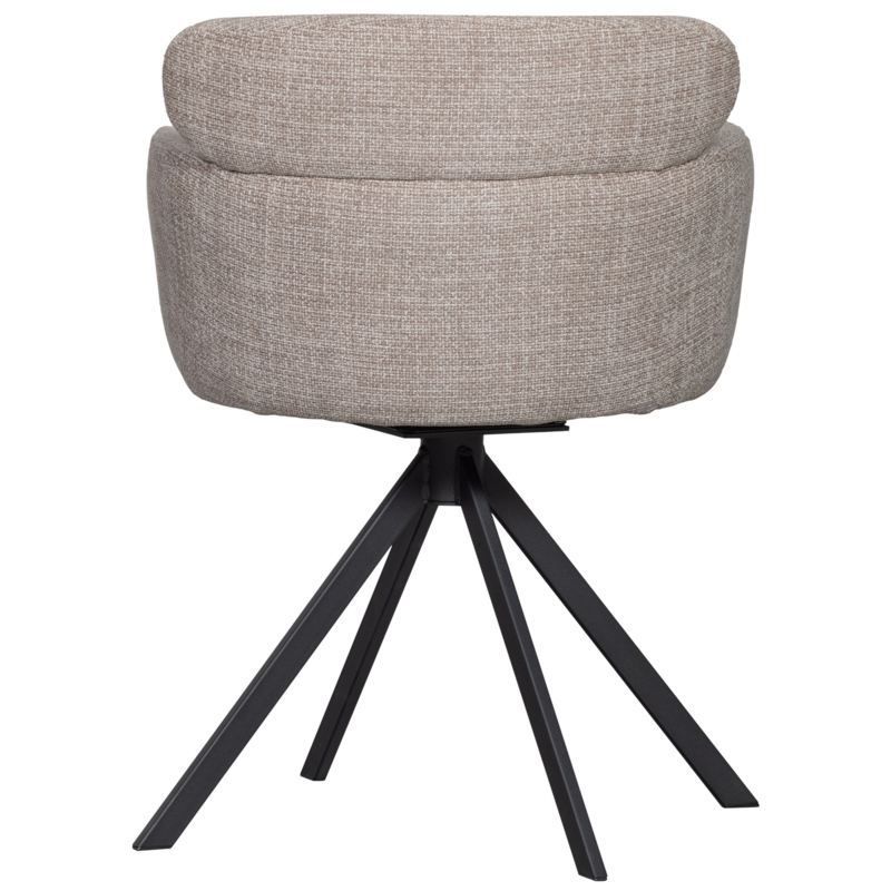 WOOOD-collectie FENNE DRAAIBARE EETKAMERSTOEL GEWEVEN STOF NATUREL (set of 2)