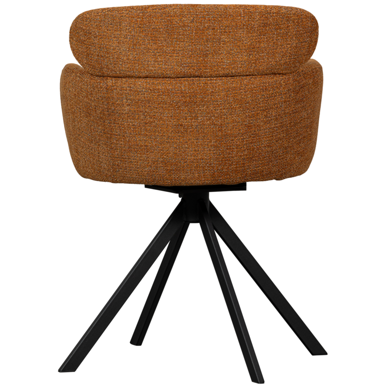 WOOOD-collectie FENNE DRAAIBARE EETKAMERSTOEL GEWEVEN STOF GINGER (set of 2)