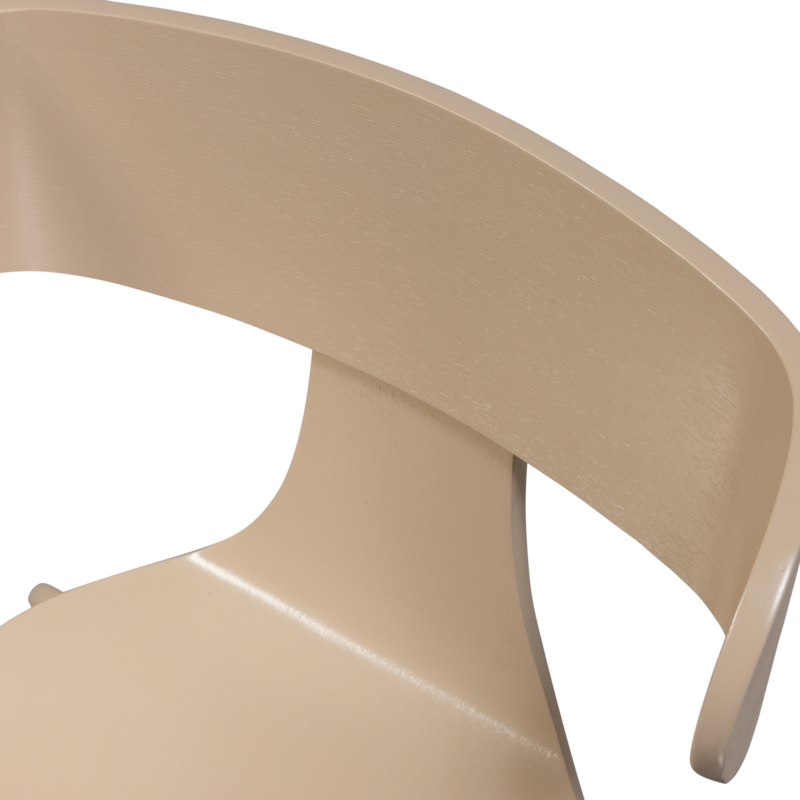 WOOOD-collectie FORM HOUTEN STOEL MET METALEN POOT ZAND (set of 2)