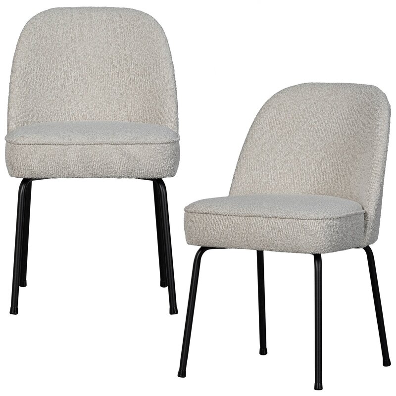 WOOOD-collectie VOGUE EETKAMERSTOEL BOUCLE NATUREL (set of 2)