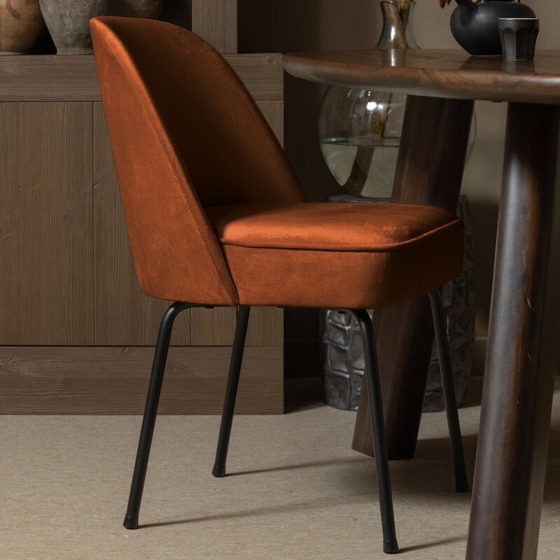 WOOOD-collectie VOGUE EETKAMERSTOEL VELVET ROEST (set of 2)