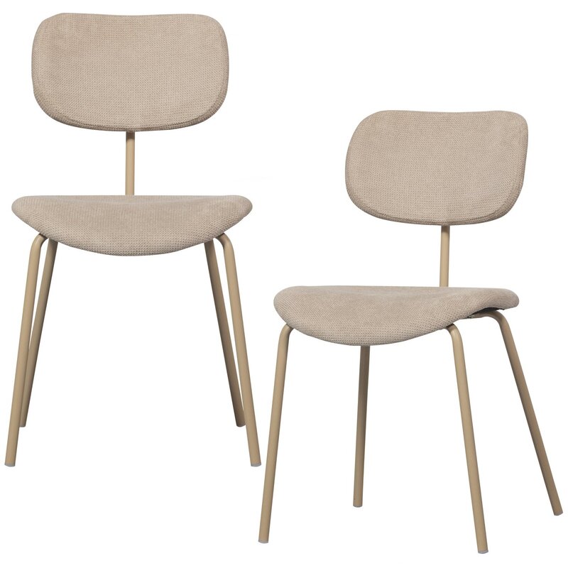 WOOOD-collectie LINK EETKAMERSTOEL ZAND (set of 2)