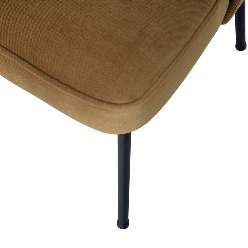 WOOOD-collectie VOGUE EETKAMERSTOEL VELVET HONINGGEEL (set of 2)