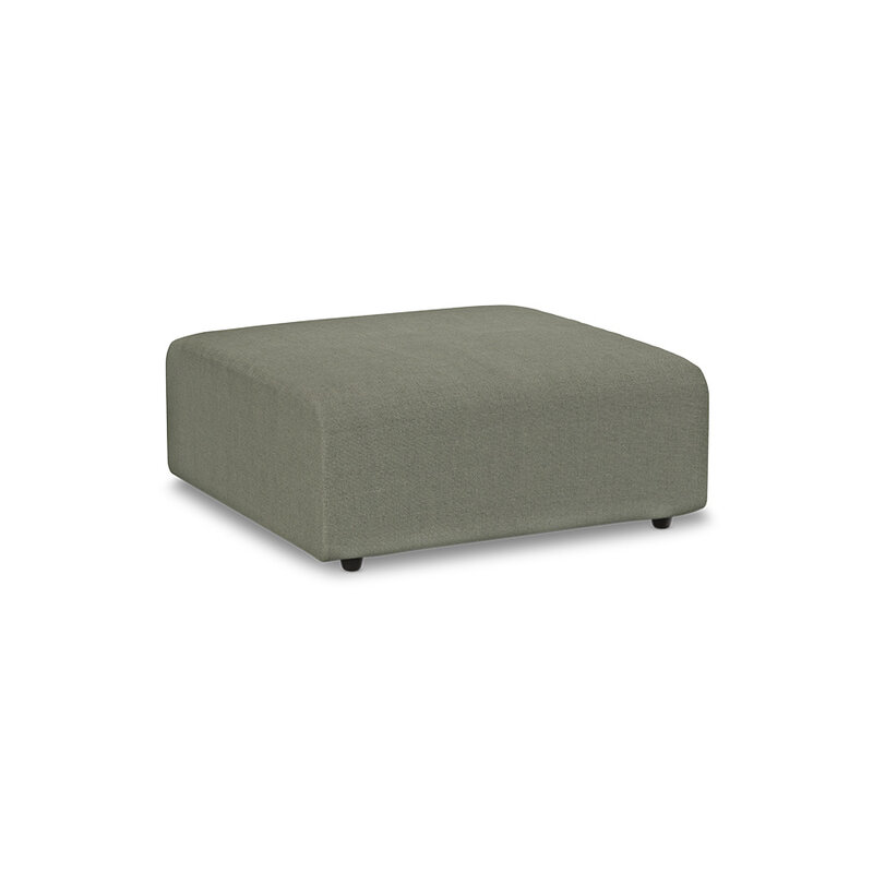 HKLIVING-collectie Jax bank: element hocker, linnen, army green