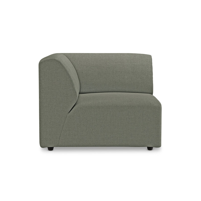 HKLIVING-collectie Jax bank: element links end, linnen, army green