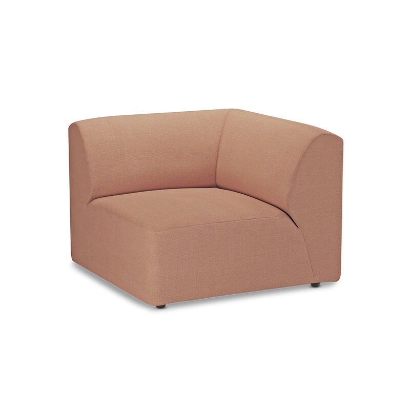 HKLIVING-collectie Jax bank: element rechts hoek, linnen, dusty rose