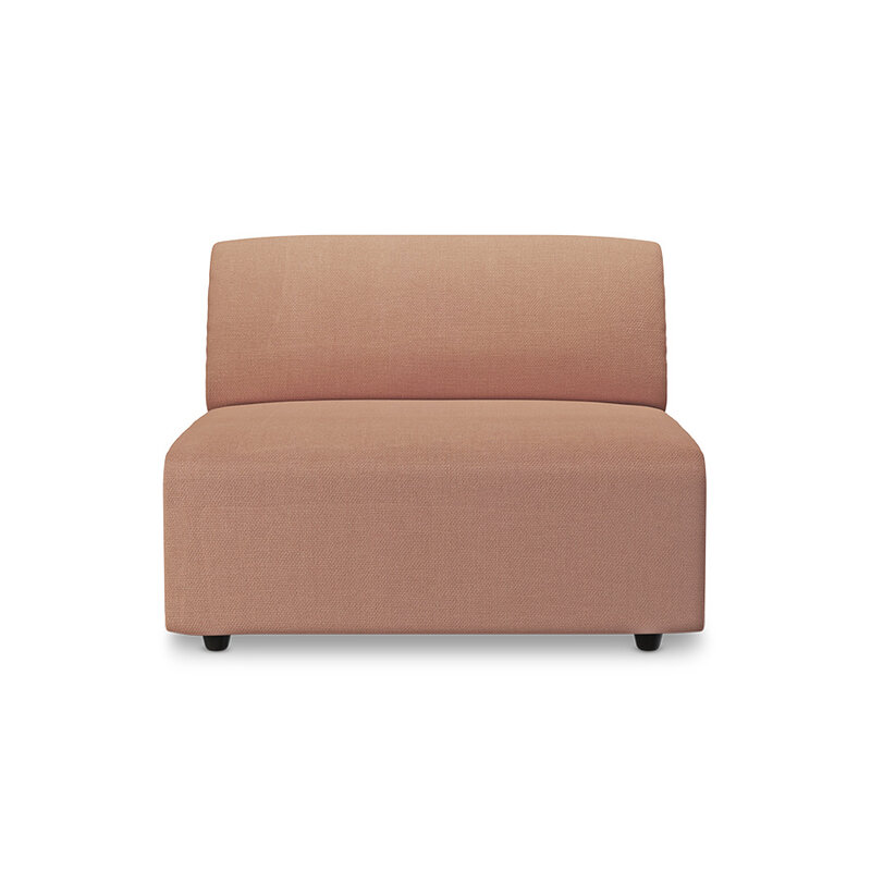 HKLIVING-collectie Jax bank: element midden, linnen, dusty rose