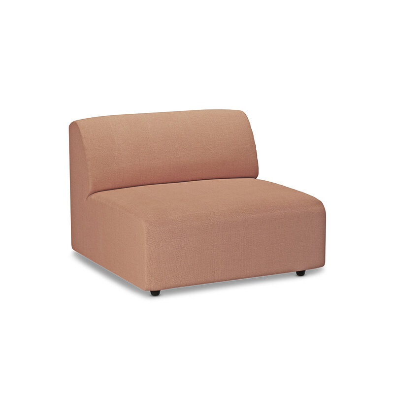 HKLIVING-collectie Jax bank: element midden, linnen, dusty rose