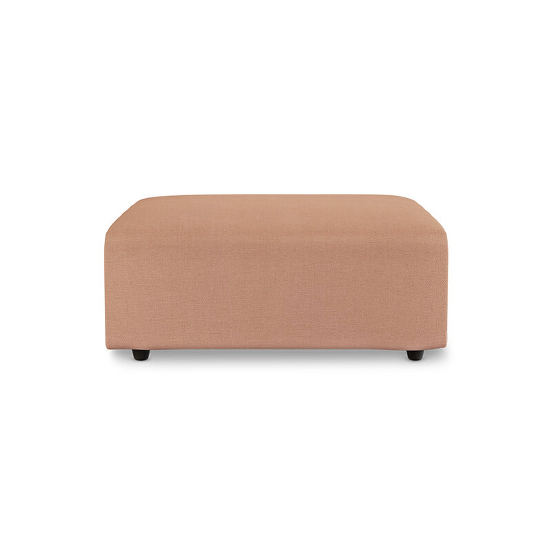 HKLIVING-collectie Jax bank: element hocker, linnen, dusty rose