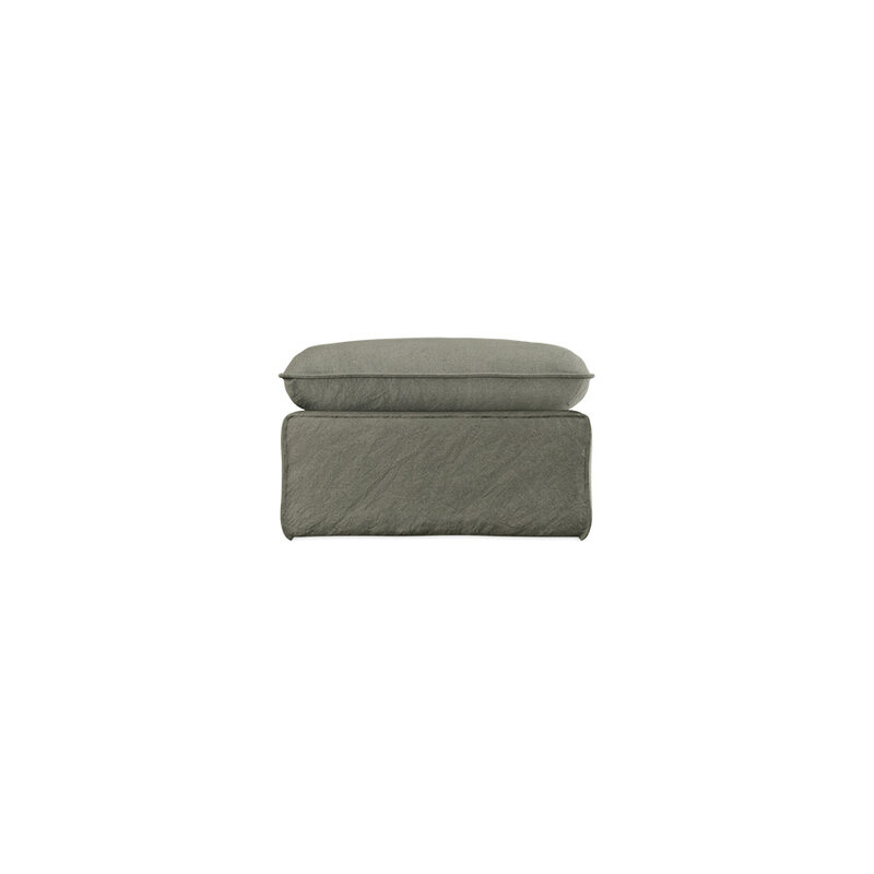 HKLIVING-collectie Nomad bank: hocker, linnen, army green
